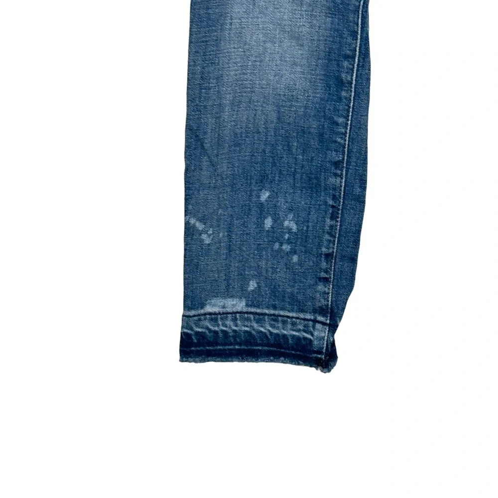 Ann Taylor Loft Women Jeans‎ Relaxed Skinny Cropped Raw Hem Denim Blue 25